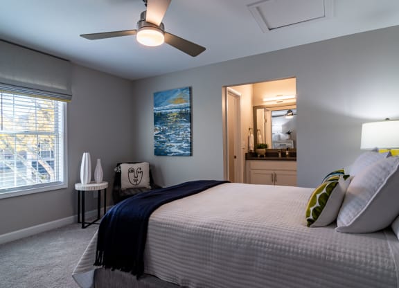 Bedroom with bed at Elme Sandy Springs Apartments, Atlanta, GA