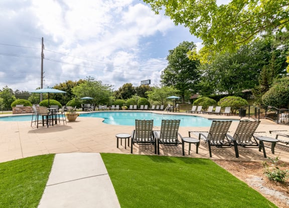 Pool patio at Elme Marietta Apartments, Georgia, 30067