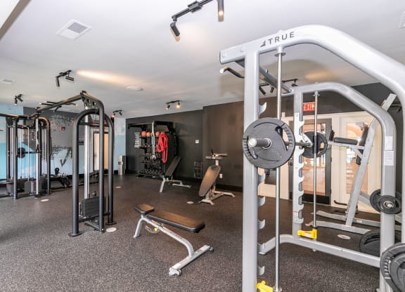 Gym equippment at Elme Marietta Apartments, Marietta, Georgia