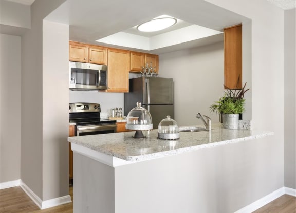 Apartment Kitchen Island at The Paramount, Virginia, 22202