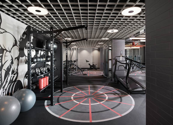 Gym view at Riverside Apartments, Virginia