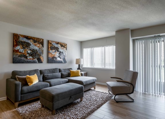 Living room area at The Paramount, Arlington, VA
