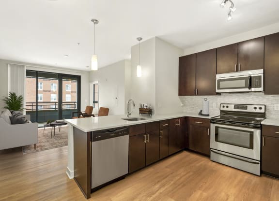 Kitchen at The Maxwell Apartments, Arlington, VA, 22203
