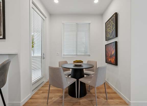 dining nook inside The Park two bed-two bath apartment home
