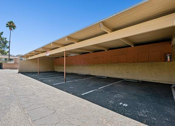 Covered Parking with additional overhead storage cabinets at 955 Via Zapata