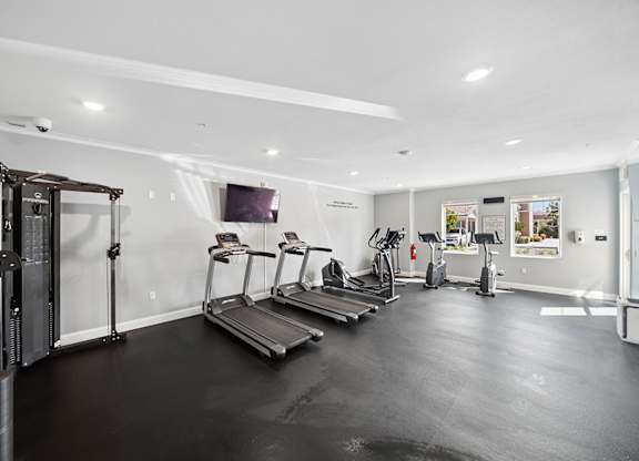 Fitness center at turtle creek with plenty of machines and weights