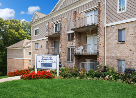 Briarwood exterior with property signat Briarwood Apartments, Dumfries
