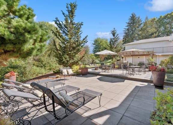 Patio with furniture