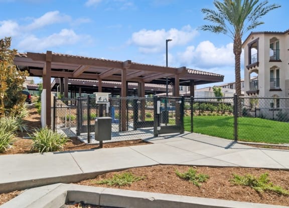 a fenced in area with a pavilion at Arrive Temecula