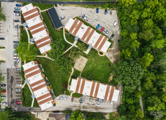 Aerial view of Buildings at River Oaks, North Aurora, Illinois