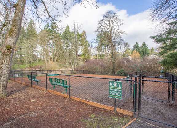 Secured Bark Park at Miramonte Lodge, Milwaukie, OR, Oregon