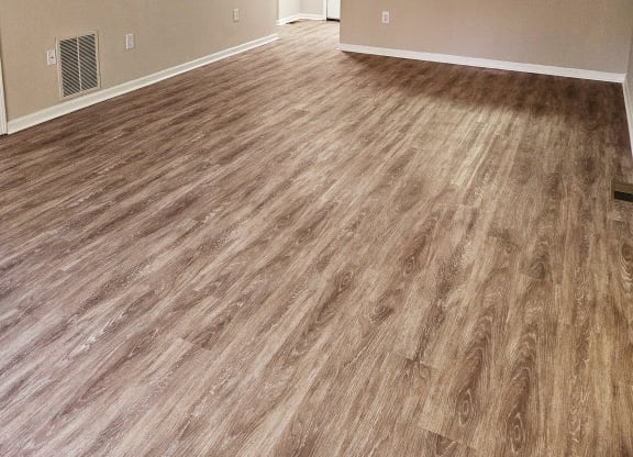 Living room interior with wooden floors