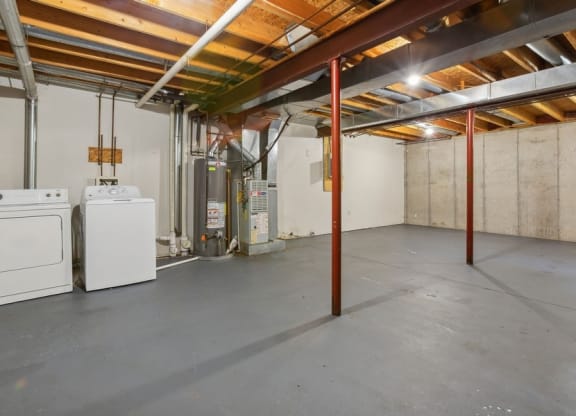 Basement with laundry machines at Mason Street Townhomes, Grand Rapids, 49505