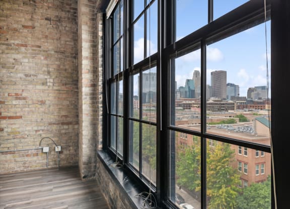 the view of the city from the loftat Gaar Scott Historic Lofts, Minnesota, 55401