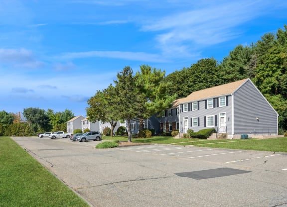 A parking lot in from of the apartments at Arbor Commons