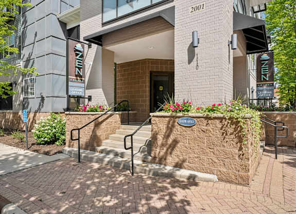 Front entrance from sidewalk of Zen Chaska