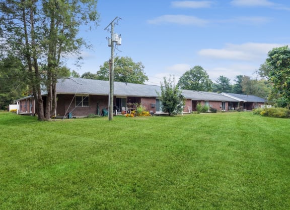 a view of the house from the yard