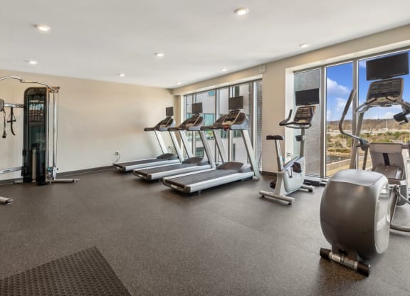 the gym at the preserve apartments at The Rowe, Grand Rapids, 49503