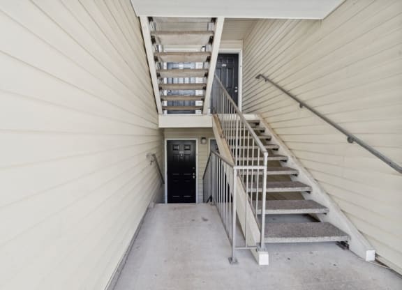 stairs to apartments at Murrayhill Park, Beaverton Oregon