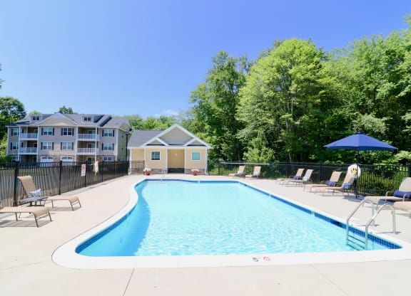 Exterior view of the Pool at Mallory Ridge, Bloomfield, Connecticut