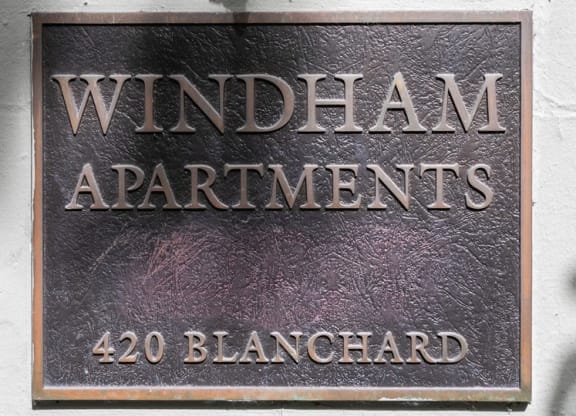 Property Signage at The Windham Apartments, Seattle, Washington