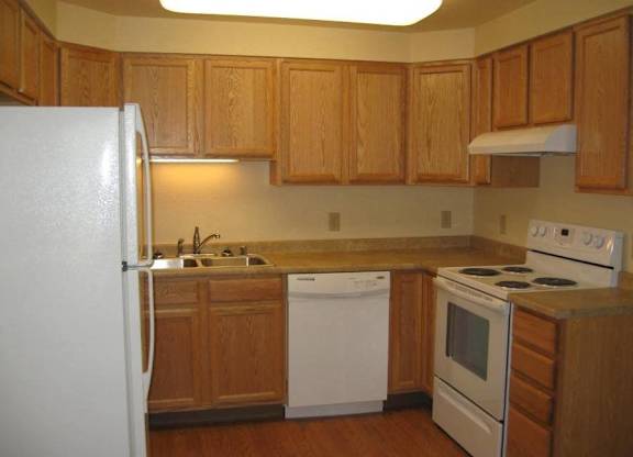 Kitchen interior at Tanana Apartments, North Pole