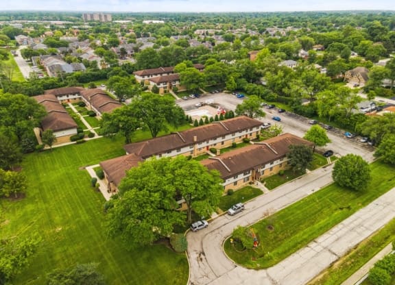 Aerial View at The Clarendon Apartment Homes, Clarendon