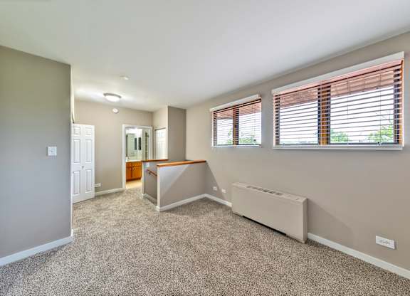 Grey walls of living room at Oak Park City, Illinois, 60301