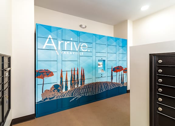 Parcel lockers at Arrive Vacaville