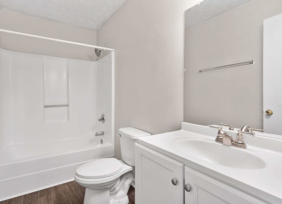 a bathroom with a sink toilet and bathtub at Alcovy Terrace, Covington, Georgia, 30014