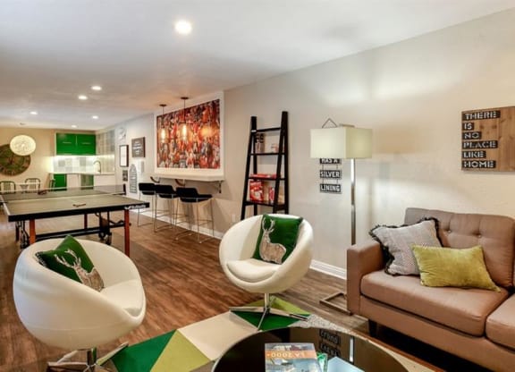 Living Room With Kitchen at Dwell Apartment Homes, Riverside, CA, 92507