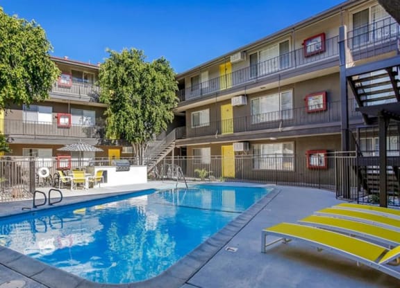 Pool at Dwell Apartment Homes, Riverside, California