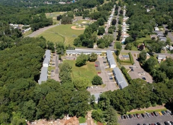 Aerial View at Fox Hill Commons, Vernon, CT, 06066