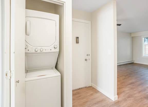 An in-unit washer and dryer