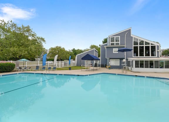 our apartments showcase a swimming pool at ReNew Odenton, Maryland