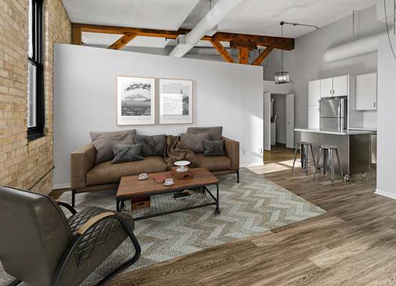 Living Room at FreightYard Townhomes and Flats, Minneapolis, 55401