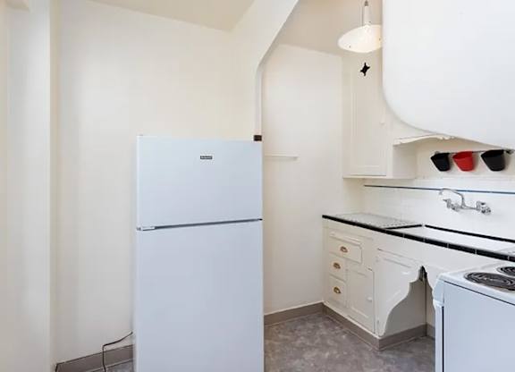 White Refrigerator And Kitchen Appliances at The Lafayette, Portland, 97205