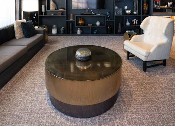 Sitting area in the lobby of Arrive Federal Hill