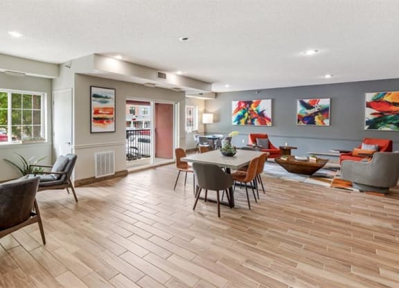Clubhouse seatingat Zen Chaska, Chaska, MN, 55318