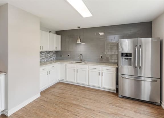 Kitchen white interior at Zen Chaska, Minnesota, 55318