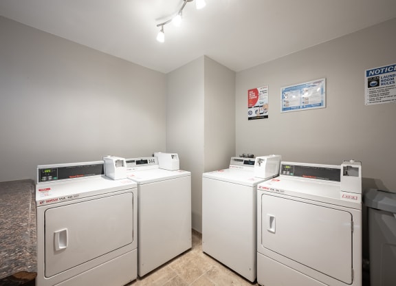 laundry room at Oak Park Apartments, Solvang, California