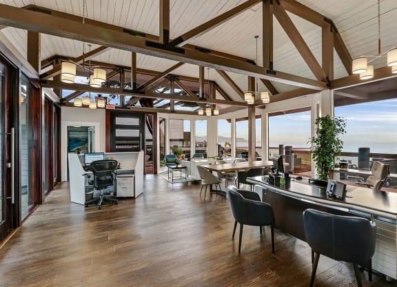 Leasing office interior  at OceanAire Apartment Homes, Pacifica