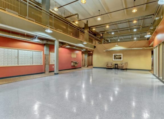 Spacious Lobby at Blue Ribbon Lofts, Wisconsin