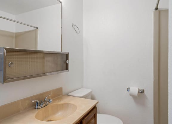 a bathroom with a sink and a toilet  at ReNew End Street, Alaska, 99577