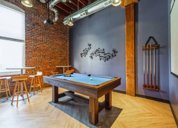 Billiards at Rocket Transfer Lofts, Des Moines