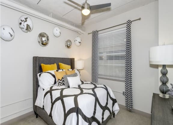 Bedroom With Ceiling Fan at ReNew Wichita, Kansas