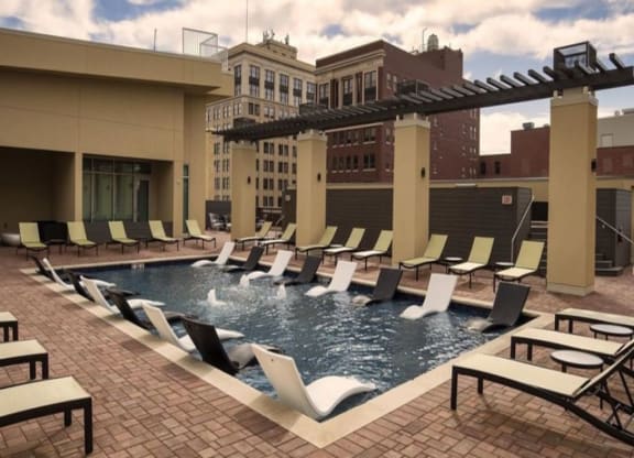 Pool And Sundeck at ReNew Wichita, Kansas