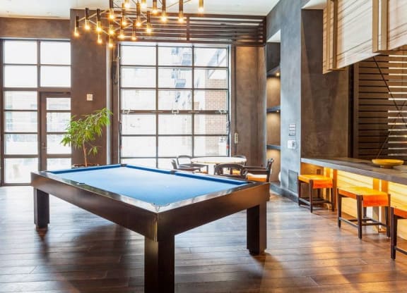 Clubhouse Billiards Table at Arrive Federal Hill, Baltimore, MD
