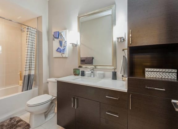 Bathroom With Bathtub at Arrive Federal Hill, Baltimore, MD, 21230