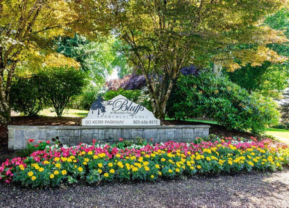 a bed of flowers at The Bluffs at Mountain Park, Oregon, 97035